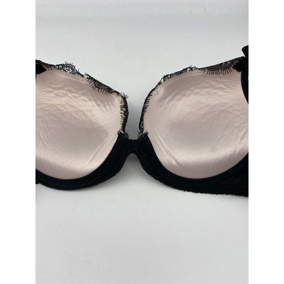Victoria's Secret Bra Women 32C Black Very‎ Sexy Push-Up Lace LOGO - Picture 5 of 10